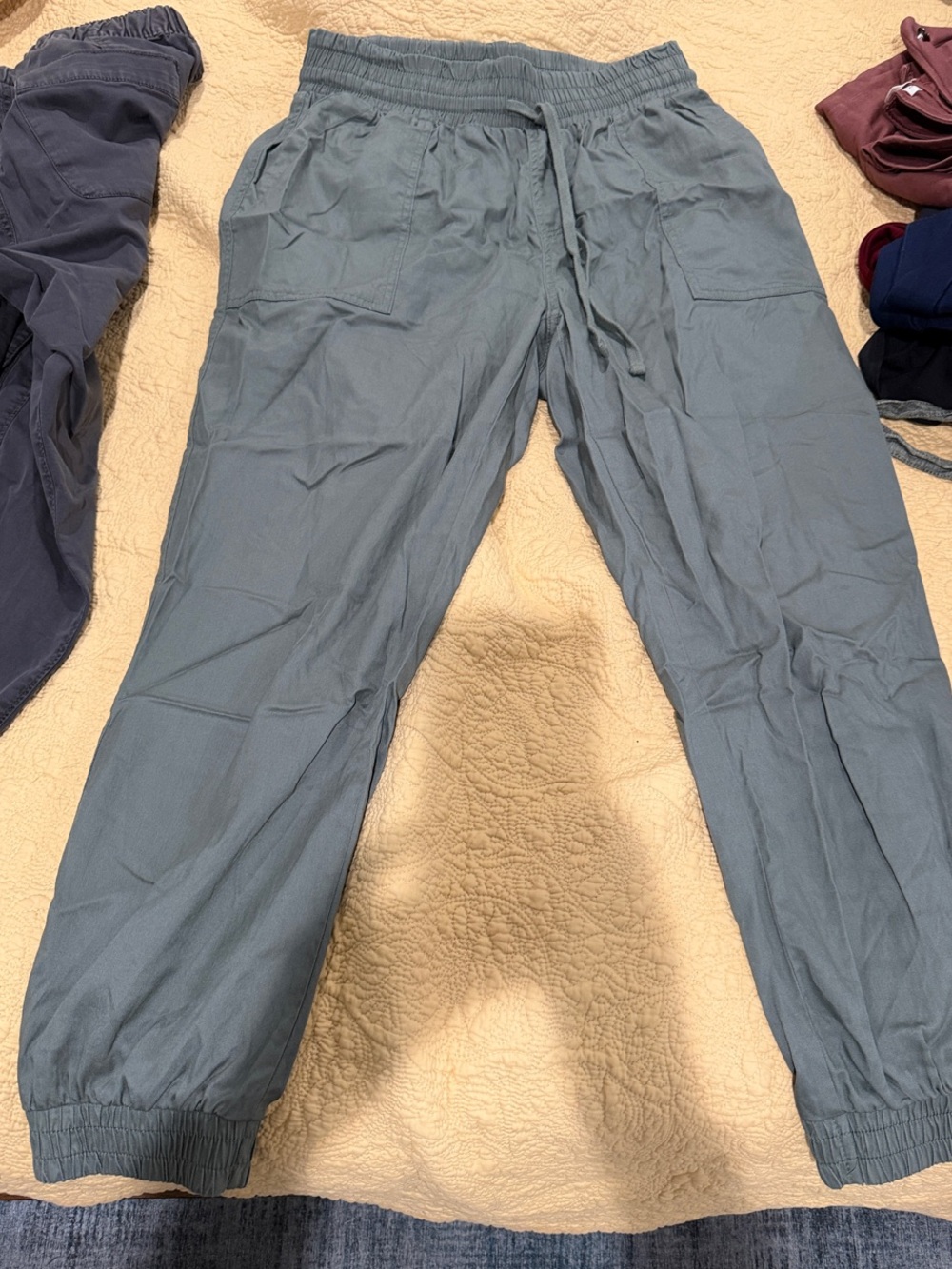 Army Green Drawstring Jogger Pants